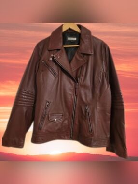 Black Rivet - Burgandy Leather Jacket